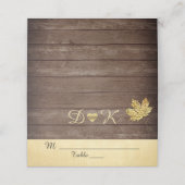 Elegant Monogram Rustieke Schuur Houten Land Bruil (Buitenkant ongevouwen)