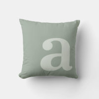 Elegant Monogram Sage Green Letter Initiaal