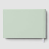 Elegant Monogram Sage Green Wedding Gastenboek (Achterkant)