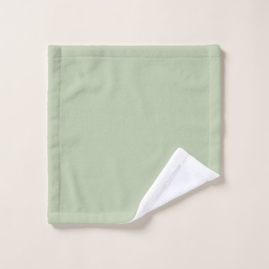Elegant monogram salie groen bad handdoek (Wasdoekje)
