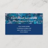 Elegant monogram sapphire 2 tone blue cryals b visitekaartje (Achterkant)