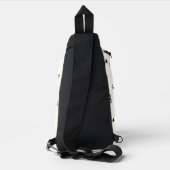 Elegant Monogram Script Abstract Patroon Aangepast Sling Bag (Achterkant)