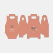 Elegant monogram script chique terracotta dank u bedankdoosjes (Uitgevouwen)