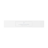 Elegant Monogram Script Dusty Blue Eenvoudige brui Uitnodigingen Wikkel (Vlak)