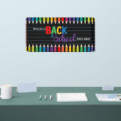 Elegant Monogram Script Kantoor School Spandoek (Beurs)