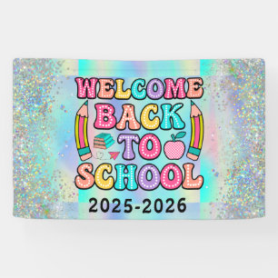 Elegant Monogram Script Kantoor School Spandoek