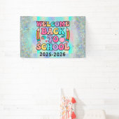 Elegant Monogram Script Kantoor School Spandoek (Insitu)