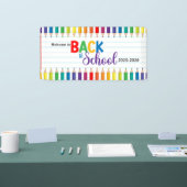 Elegant Monogram Script Kantoor School Spandoek (Beurs)