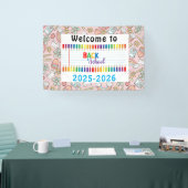 Elegant Monogram Script Kantoor School Spandoek (Beurs)