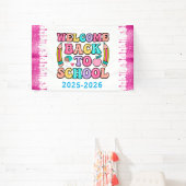 Elegant Monogram Script Kantoor School Spandoek (Insitu)