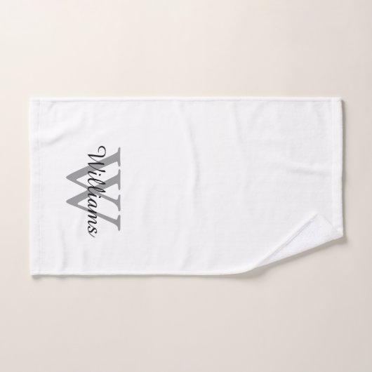 Elegant Monogram Script Name (Serviette à main)