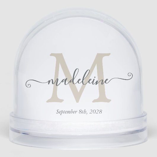 Elegant Monogram Script Name Custom Date  (Avant)