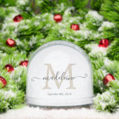 Elegant Monogram Script Name Custom Date  (Noël)