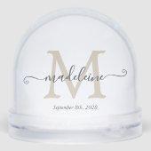 Elegant Monogram Script Name Custom Date  (Arrière)