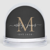 Elegant Monogram Script Name Custom Date Wedding (Avant)