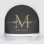Elegant Monogram Script Name Custom Date Wedding (Arrière)
