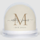 Elegant Monogram Script Name Custom Date Wedding (Avant)