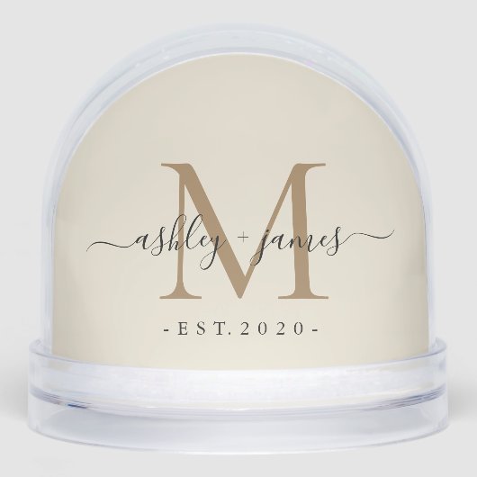 Elegant Monogram Script Name Custom Date Wedding (Avant)