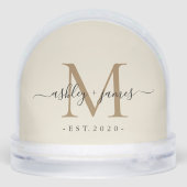 Elegant Monogram Script Name Custom Date Wedding (Arrière)