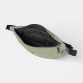 Elegant Monogram Script Sage Groen Modern Heuptasje (Open)