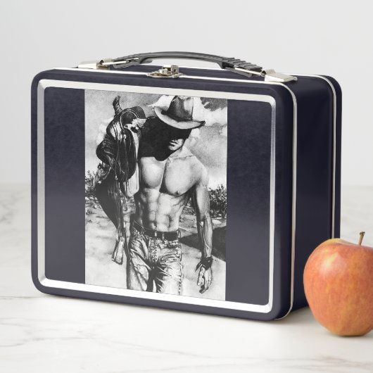 Elegant Monogram Shirtless Rugged Cowboy Black (In situ)