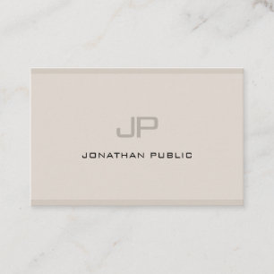 Elegant Monogram Simpel Eenvoudig Professioneel Mo Visitekaartje