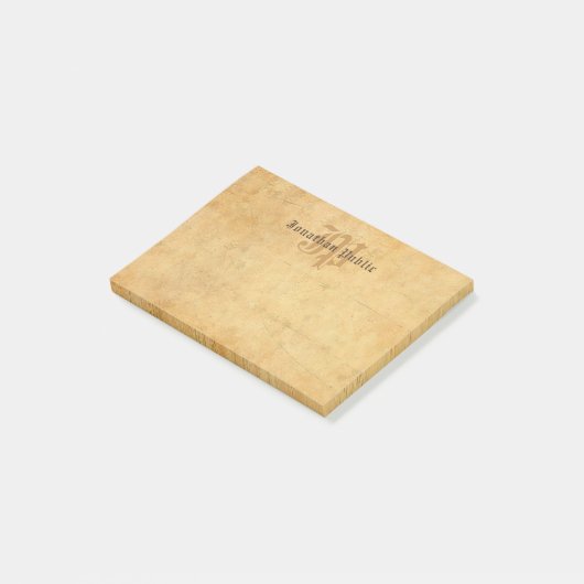 Elegant Monogram Sjabloon gekalligrafeerd Post-it® Notes (Schuin)