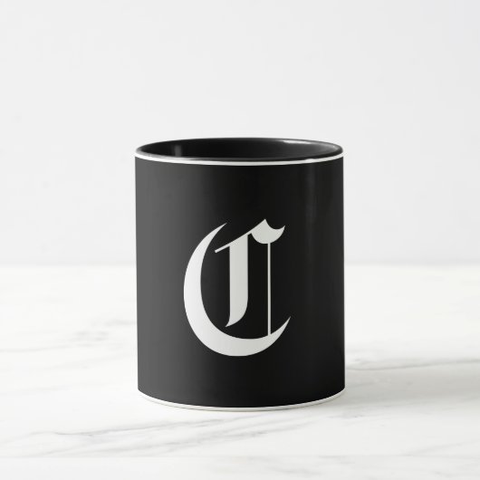 Elegant Monogram Sjabloon Mok (Midden)