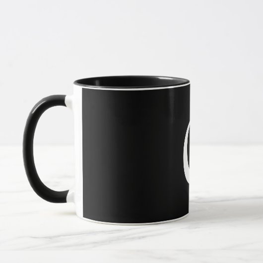 Elegant Monogram Sjabloon Mok (Links)