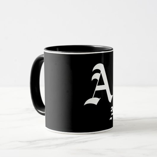 Elegant Monogram Sjabloon Mok (Voorkant links)