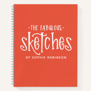Elegant Monogram Sketchbook Jouw naam Notitieboek