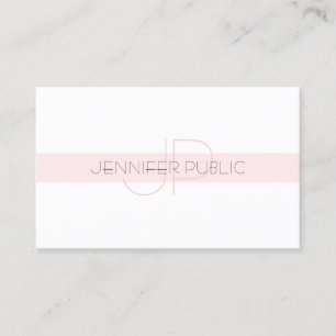 Elegant Monogram Slank Ontwerp Luxe Plain Visitekaartje