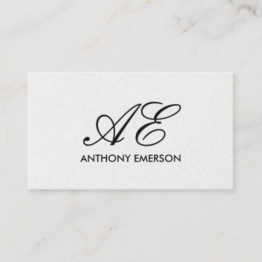 Elegant Monogram Tijdhedendaagse achtergrond Visitekaartje (Voorkant)