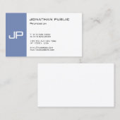 Elegant Monogram Trendy Smart Design Modern Plain Visitekaartje (Voorkant / Achterkant)
