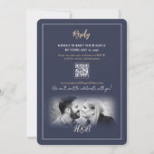 Elegant Monogram Uitnodiging (Achterkant)