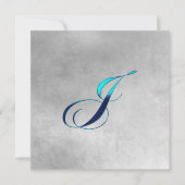 Elegant Monogram Uitnodiging-J Kaart (Voorkant)