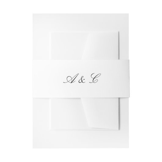 Elegant Monogram Uitnodigingen Wikkel (Voorkant Voorbeeld)