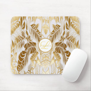 Elegant monogram verguld Aura Mousepad Muismat