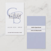 Elegant Monogram Visitekaartje (Voorkant / Achterkant)