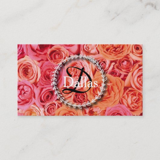 Elegant Monogram Visitekaartje (Voorkant)