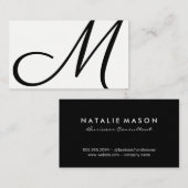 Elegant Monogram Visitekaartje (Voorkant / Achterkant)