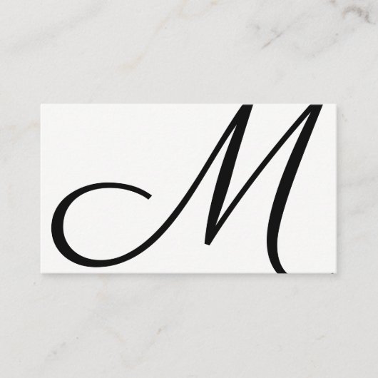 Elegant Monogram Visitekaartje (Voorkant)