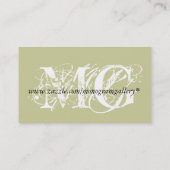 Elegant Monogram  Visitekaartje (Achterkant)