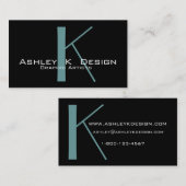 Elegant Monogram  Visitekaartje (Voorkant / Achterkant)