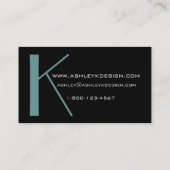 Elegant Monogram  Visitekaartje (Achterkant)