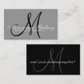 Elegant Monogram  Visitekaartje (Voorkant / Achterkant)