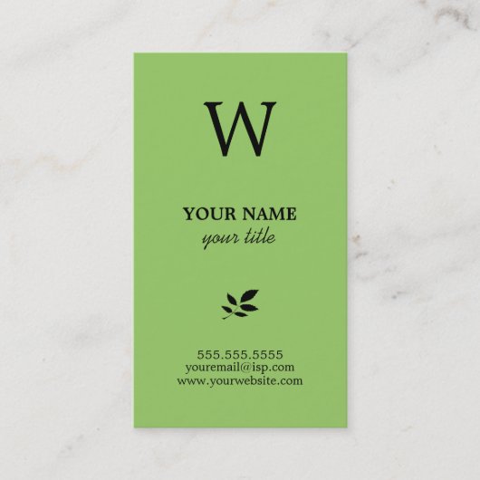 Elegant Monogram Visitekaartjes (Voorkant)