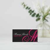 Elegant Monogram Visitekaartjes (Staand voorkant)
