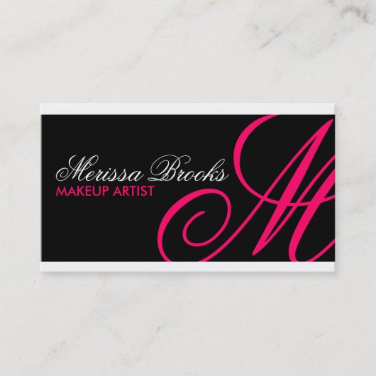 Elegant Monogram Visitekaartjes (Voorkant)