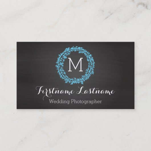 Elegant Monogram Visitekaartjes (Voorkant)